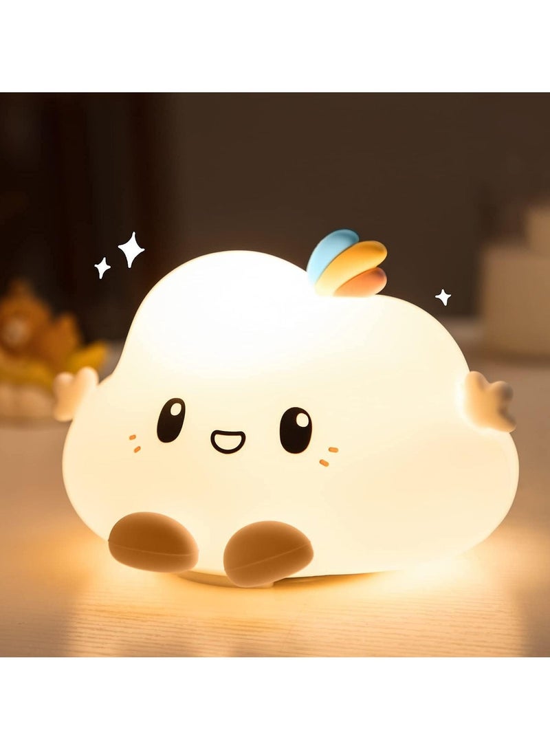 FEND Kids Night Light Cloud Lamp with Remote Control LED Color Changing Squishy Glow Soft Portable USB Rechargeable for Bedroom - Image 1